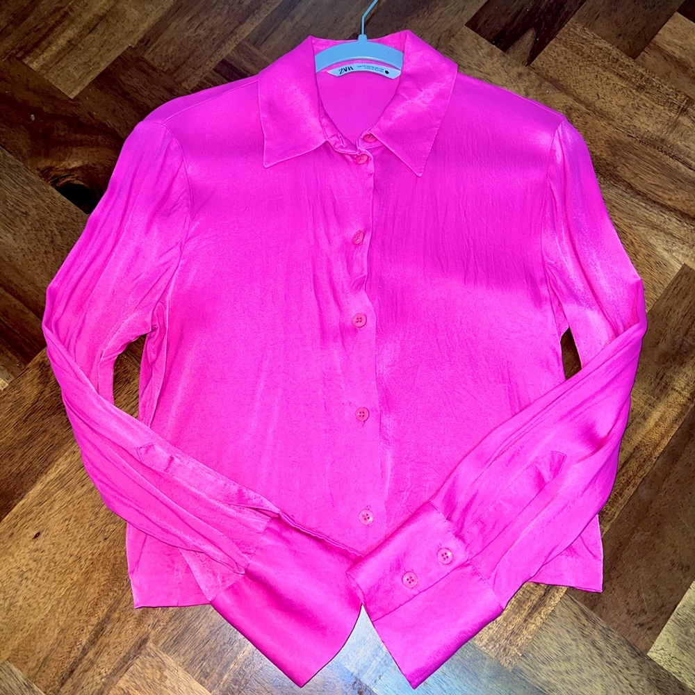 Zara Pink Collared Shirt